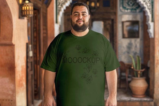 Modèle de personne portant un t-shirt