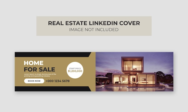 Modèle de photo de couverture LinkedIn pour l'immobilier
