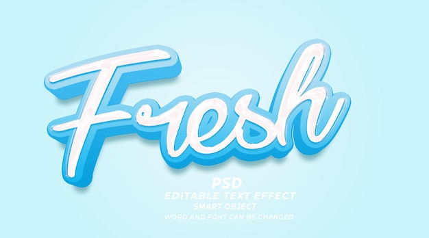 PSD modèle photoshop d'effet de texte modifiable psd frais 3d