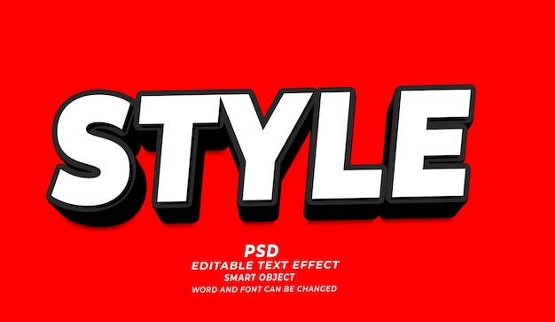 Modèle de Photoshop pour les effets de texte modifiables de style PSD