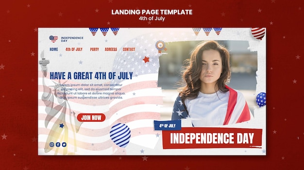 Modèle plat du 4 juillet