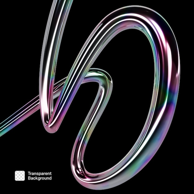 Modèle PNG de l'élément abstrait Chrome Y2K