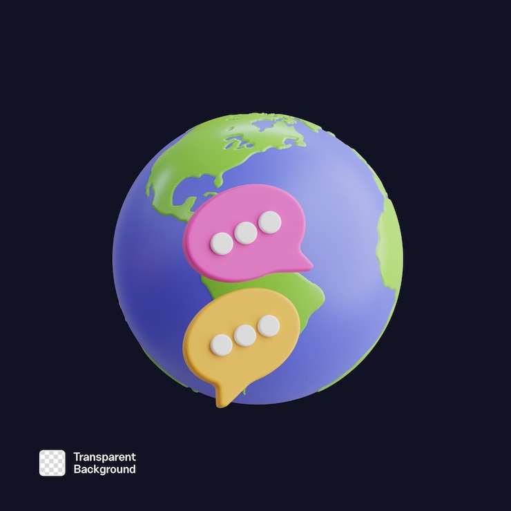 PSD modèle png de l'icône 3d du forum mondial des affaires