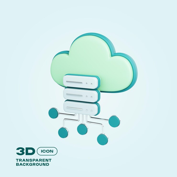 PSD modèle png d'icône 3d d'intégration de système saas
