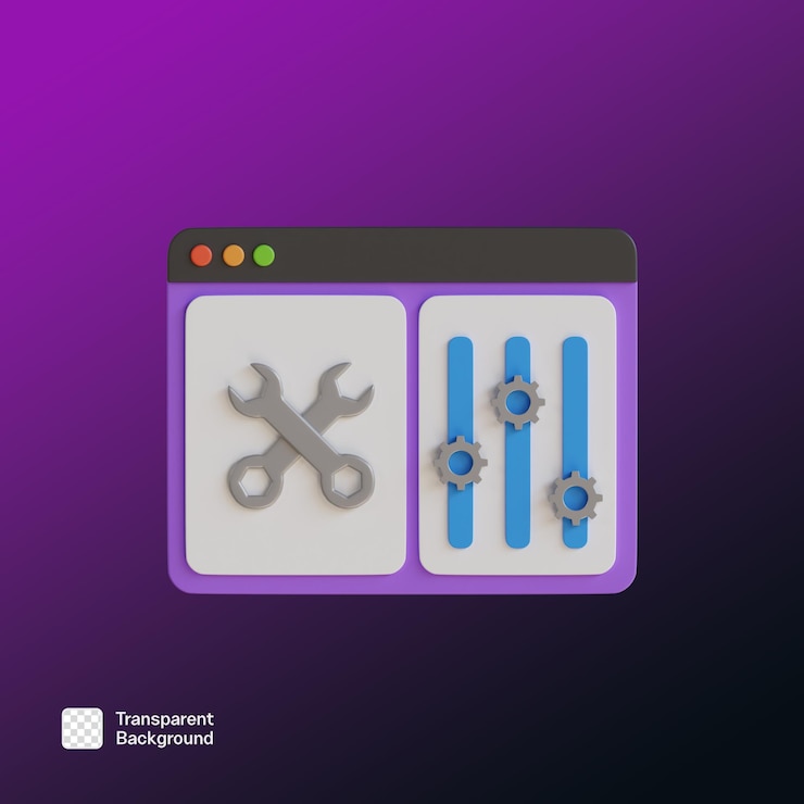 PSD le modèle png de l'icône 3d seo et web