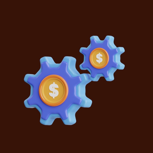 Modèle PNG d'icône de comptabilité 3D