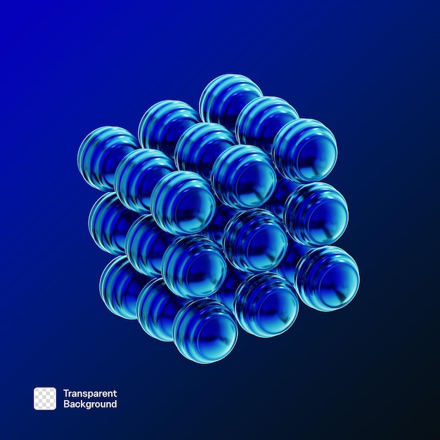 Modèle PNG d'icône géométrique abstraite 3D de la forme Y2K