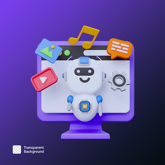Modèle PNG d'illustration d'icône de site Web en 3D