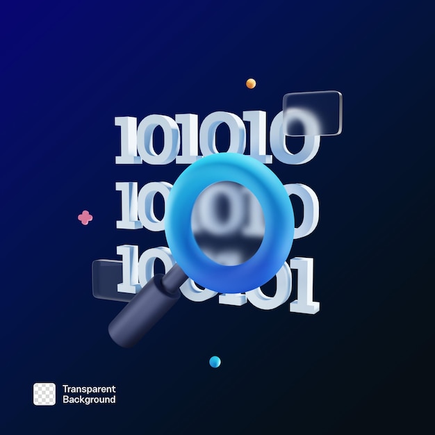 Le modèle PNG de l'objet d'icône numérique 3D de Cyberly Cyber Software