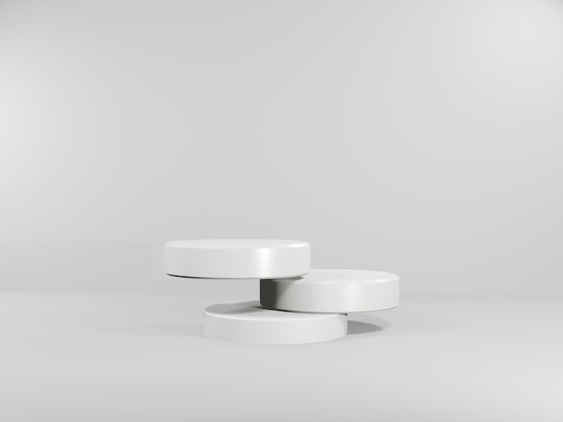 Modèle de podium cylindrique blanc