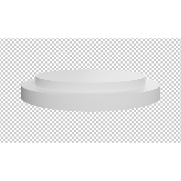 Modèle de podium vue de face icône illustration rendu 3d fond transparent minimal