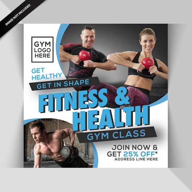 Modèle De Post Gym Ou Flyer Carré Pour Gym Fitness