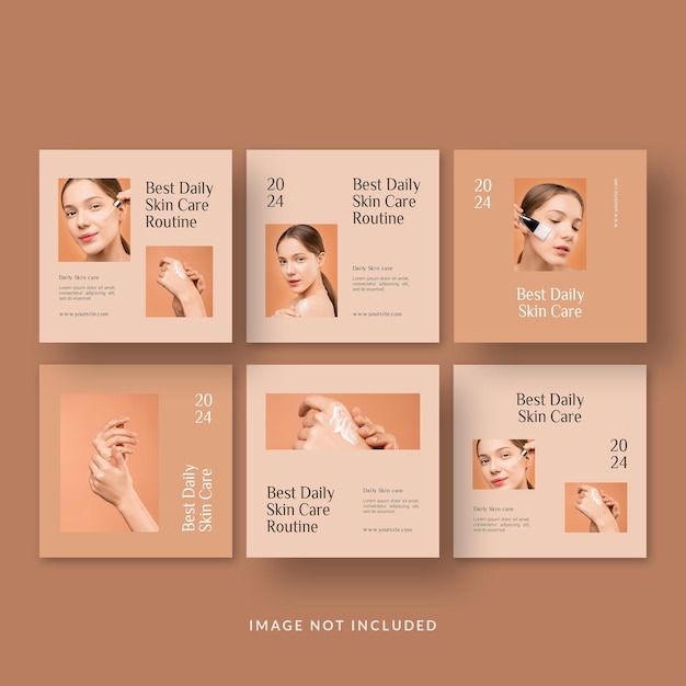 Modèle de post Instagram pour le soin de la peau