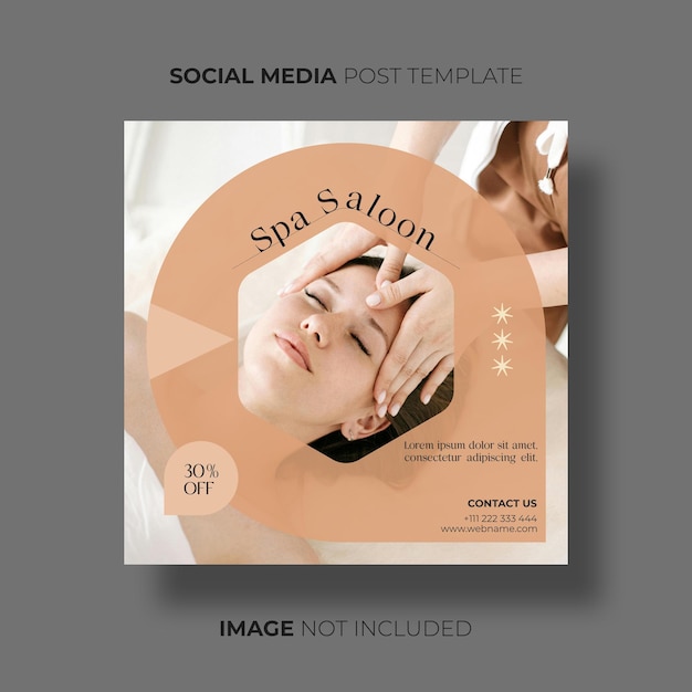 Modèle de poste de promotion de la beauté et du spa