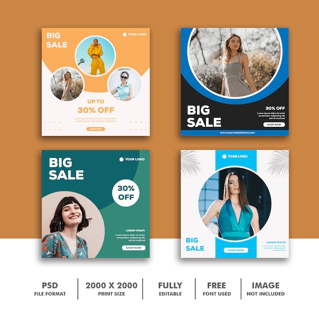 Modèle Poster Bannière Carrée Pour Instagram, vente au rabais de minimalisme belle fille