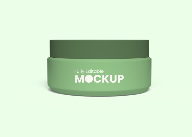 modèle de pot de cosmétiques arrondi personnalisable