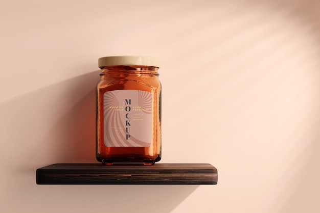 Modèle de pot de marmalade en verre