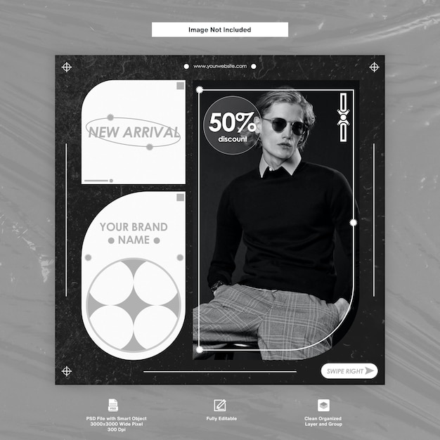 Modèle Premium De Publication Instagram De Mode Masculine Sur Les Médias Sociaux