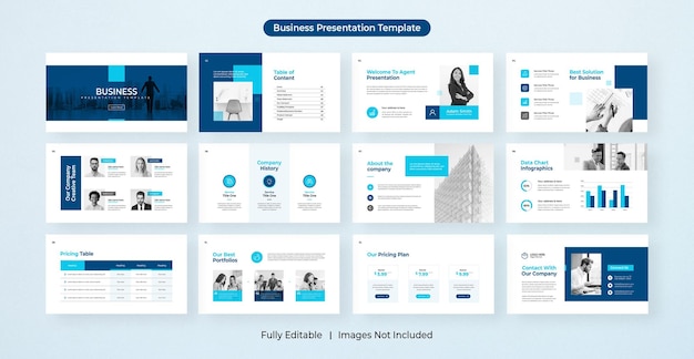 PSD modèle de présentation de diapositives minimal business.