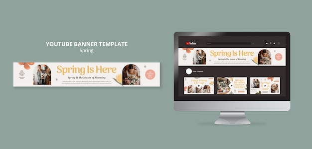 Modèle de printemps design plat