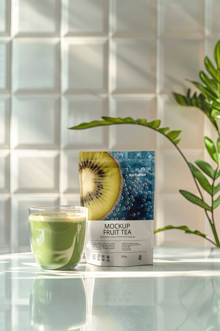 Modèle de produit de thé matcha
