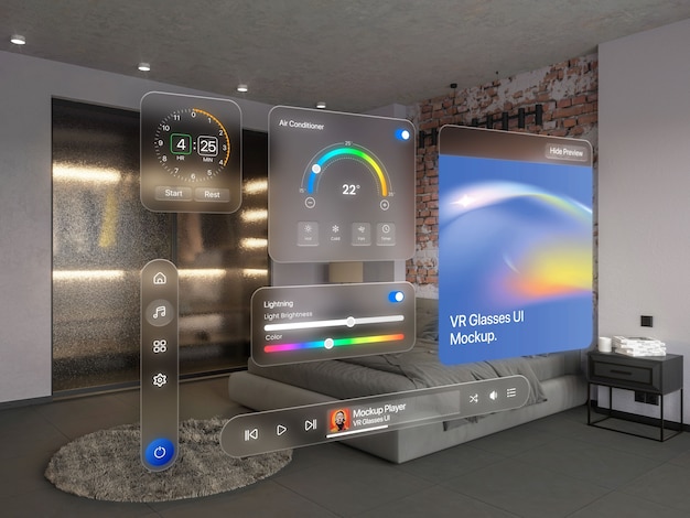 Modèle de projection technologique futuriste
