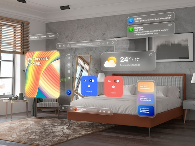 Modèle de projection technologique futuriste