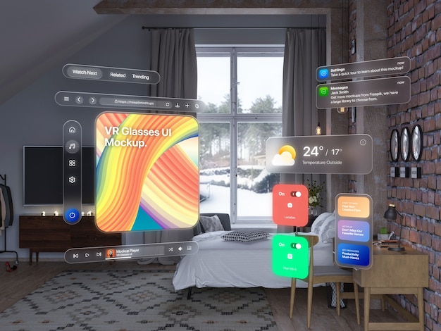 Modèle de projection technologique futuriste