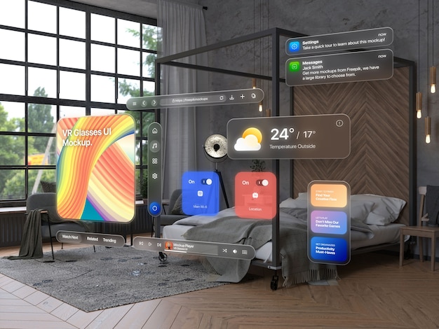Modèle de projection technologique futuriste