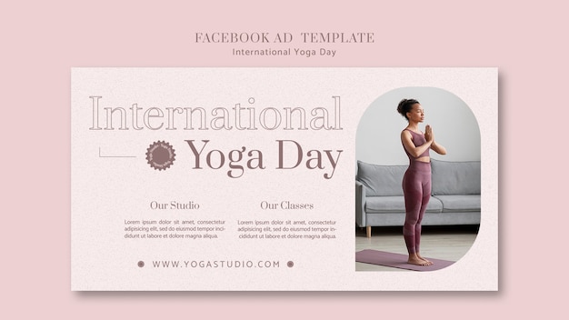 PSD modèle de promotion des médias sociaux pour la célébration de la journée internationale du yoga