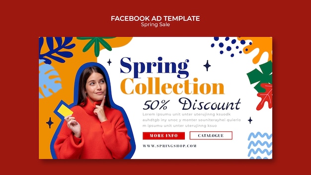 PSD modèle de promotion de médias sociaux pour la vente de printemps avec des fleurs