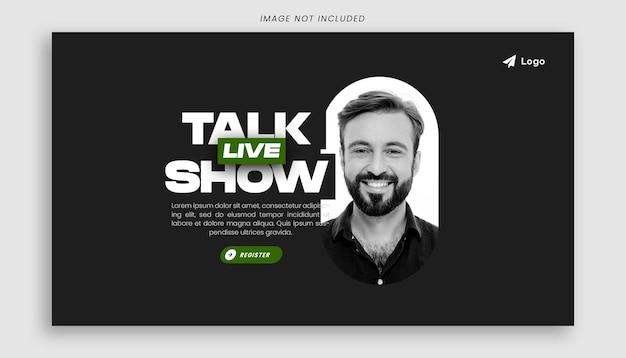 PSD modèle psd de conception de bannière web de talk-show