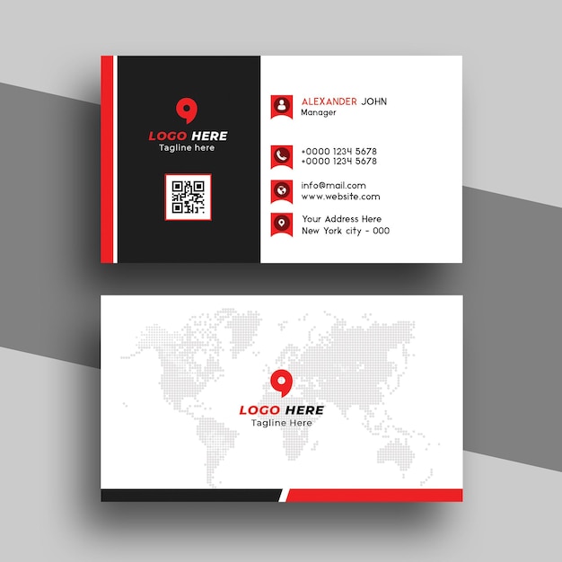 Modèle PSD de conception de carte de visite d'entreprise