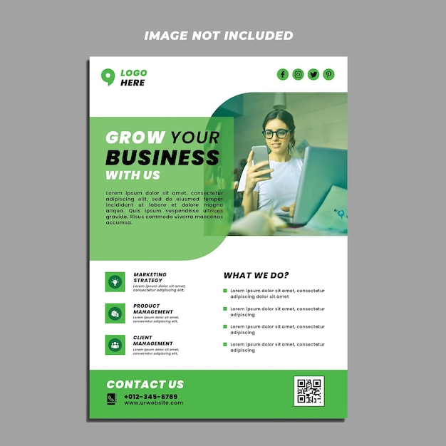 Modèle PSD de conception de flyer d'entreprise moderne