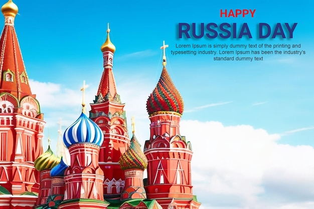 PSD modèle psd créatif pour la fête nationale de la russie