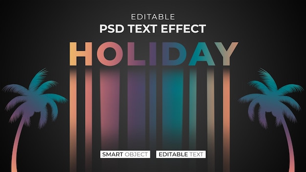 Modèle Psd D'effet De Texte à Gradient Long Modifiable