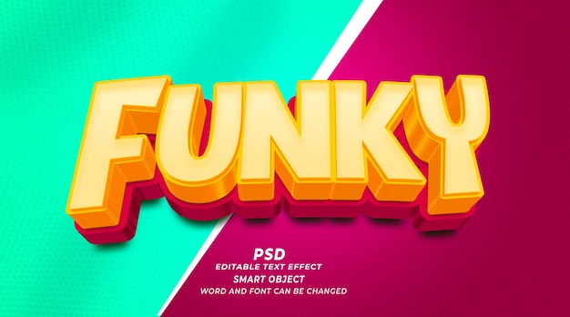 Modèle PSD d'effet de texte modifiable 3d funky