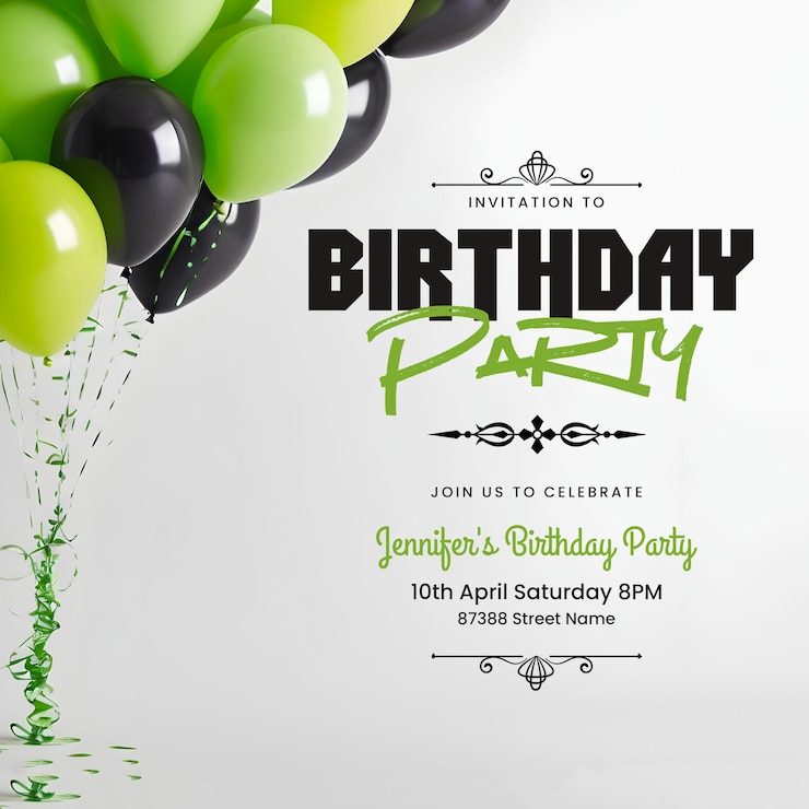 PSD modèle psd d'invitation d'anniversaire pour votre jour spécial