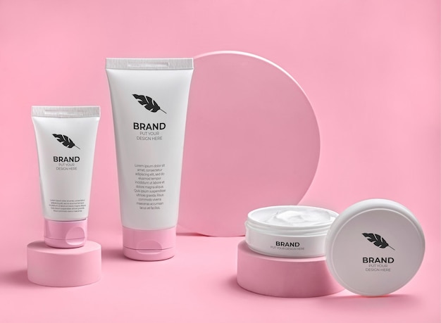 Modèle PSD de maquette d'affichage de produits de soins de la peau 16