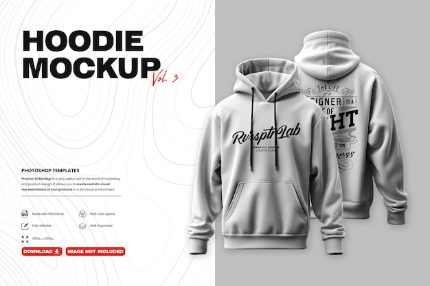 Modèle PSD de maquette de capuche