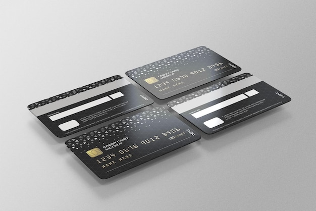 PSD modèle psd de maquette de carte de crédit ou de carte de débit