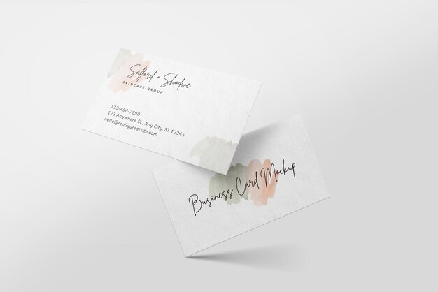 Modèle PSD de maquette de carte de visite minimaliste