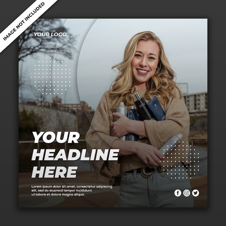 PSD modèle de publication de collection de mode dans les médias sociaux