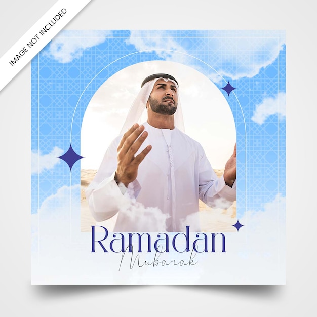 Modèle De Publication De Conception De Médias Sociaux Ramadan Mubarak