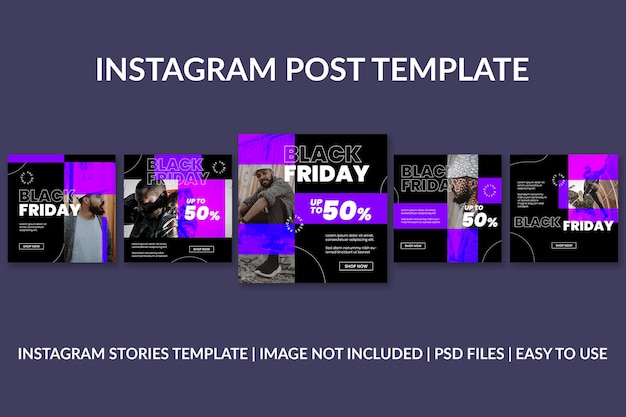 PSD modèle de publication instagram hype black friday