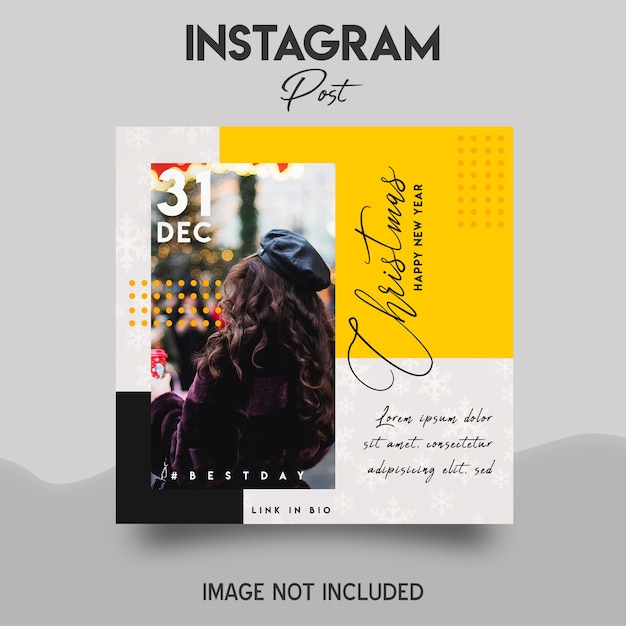 PSD modèle de publication instagram joyeux noël