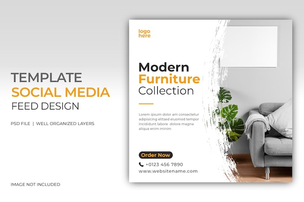 Modèle de publication Instagram et de médias sociaux pour la vente de meubles