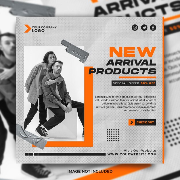 Modèle de publication instagram de mode nouvelle arrivée