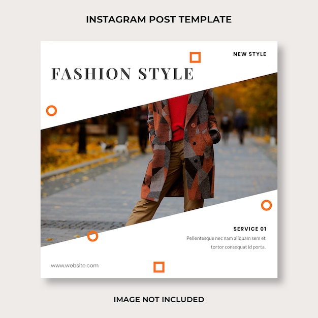 Modèle de publication Instagram de mode