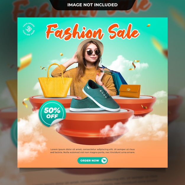 Modèle de publication instagram de vente de mode